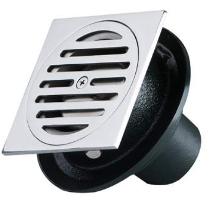 PHỄU THU SÀN THÂN GANG NẮP INOX ĐÚC 304 NGĂN MÙI